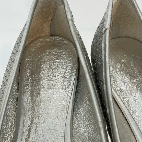 SILVER TORY BURCH BALLET FLATS - Picture 4 of 5